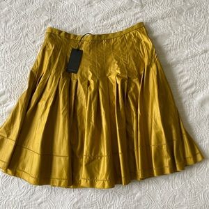 Ted Baker Mustard-Gold Midi skirt